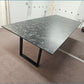 Training room collaborative table black marble look