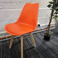 Moulded Coloured Dining Chair by Mmilo Eiffel Style with Plastic Padded Seat