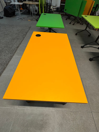 Verco Folding Colour Office Table Mobile orange conference Desk 120cm x 65cm
