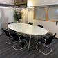 White Meeting table 6 seater