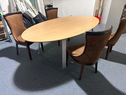 Used modern-style brown dining chairs