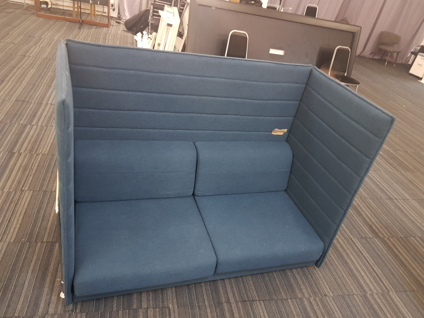 Office blue teal reception breakout acoustic sofa