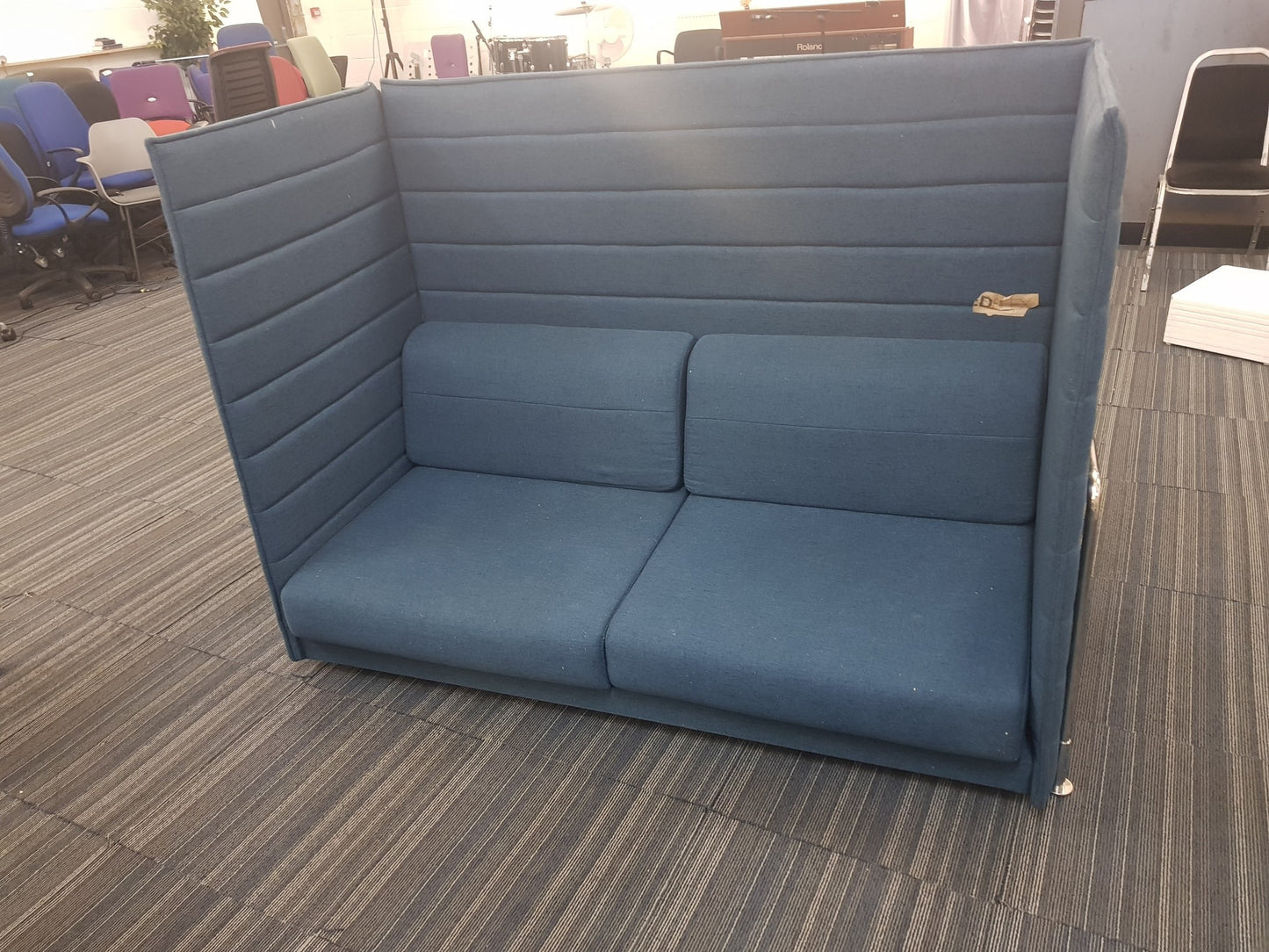 Office blue teal reception breakout acoustic sofa