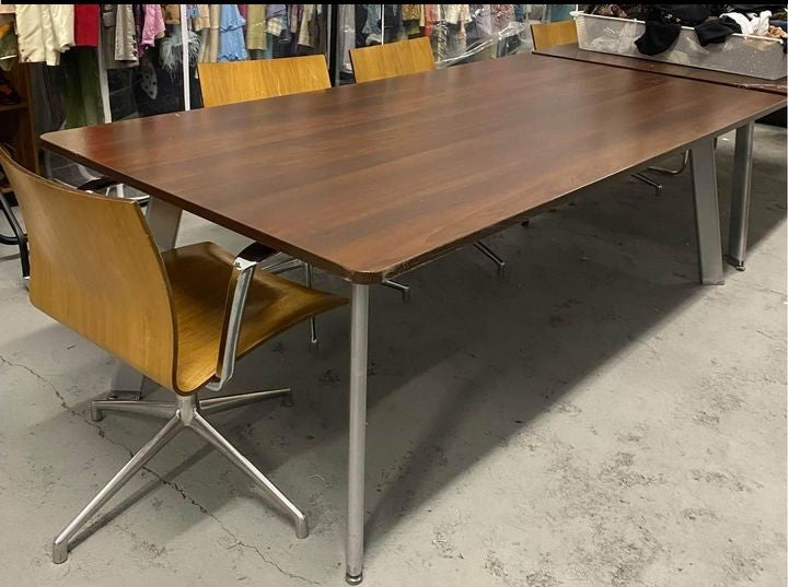 Walnut conference room table