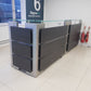 Used Second Hand  Reception Desk Glass Top Modular Rectangular 2 Person desk 350cm w x 88cm d