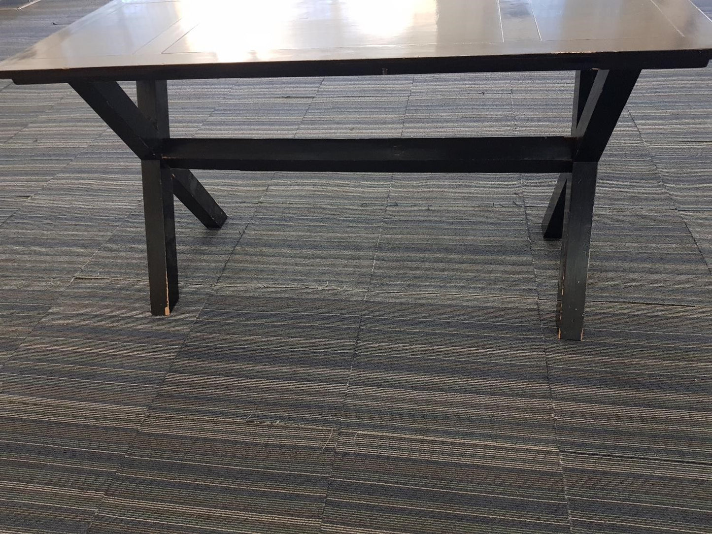 Used Black Rectangular Dining and Breakout Table