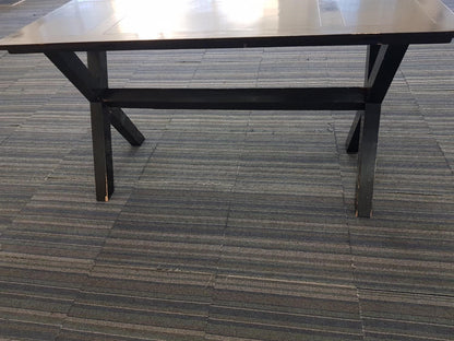 Used Black Rectangular Dining and Breakout Table