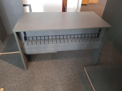 Used Desk Panel legged Office Workstation Table in Shadow Grey 120cm x 60cm x 73cm