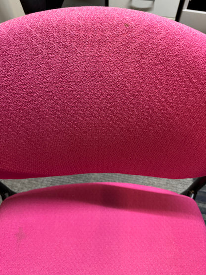 Pink Reception Area Stick Chair, upholstered