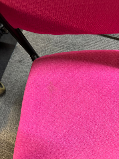 Pink Reception Area Stick Chair, upholstered