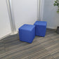 Blue Cube Reception Stool