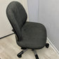 Side of grey home office chair on castors