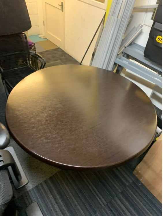 Pre-Owned Breakout Office Table Dark Grey/Black 120cm Diameter