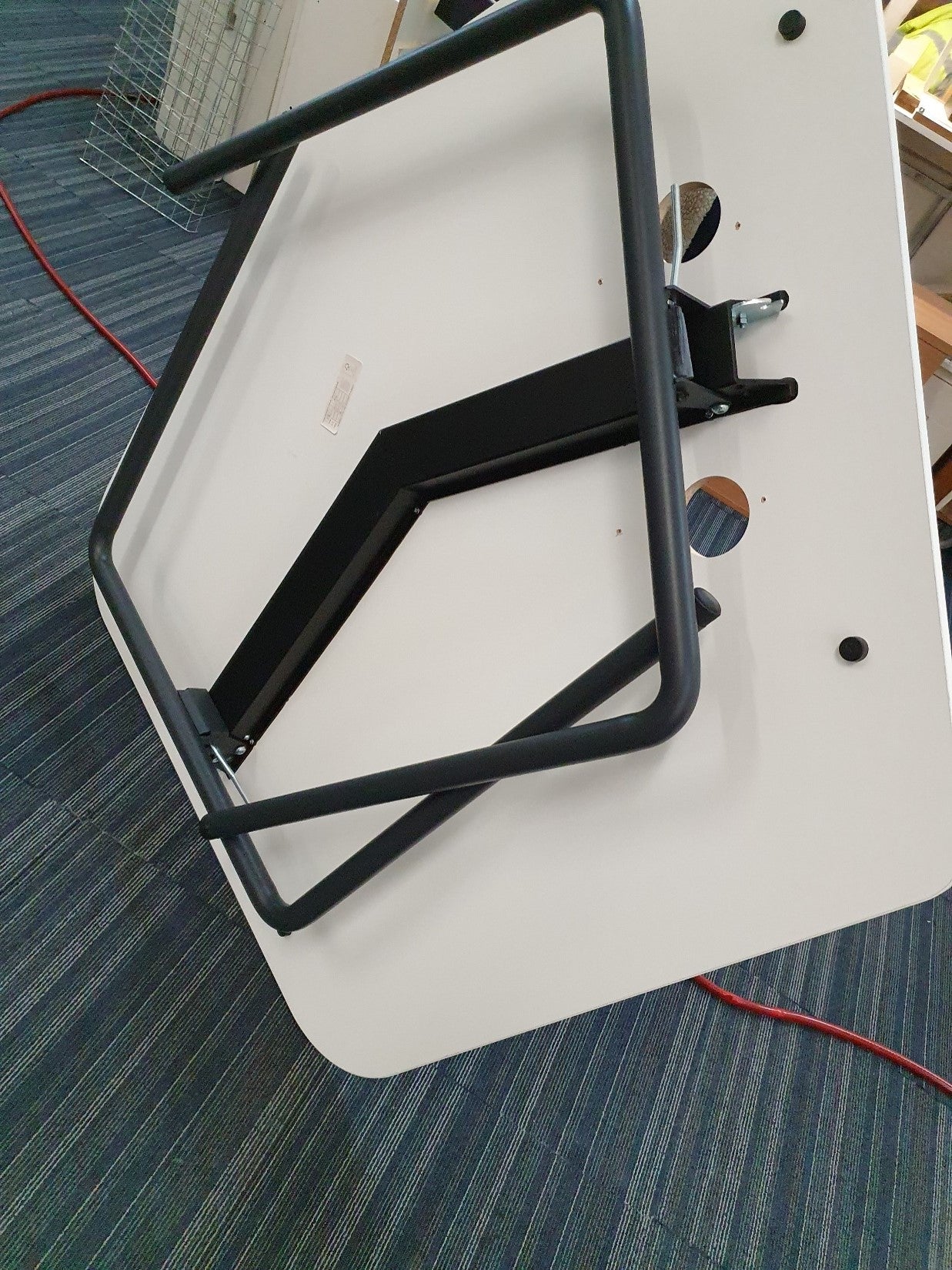Modern Meeting Table, Folding White Table  130cm W x 140cm D x 73cm H