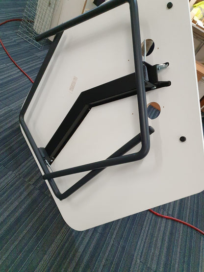 Modern Meeting Table, Folding White Table  130cm W x 140cm D x 73cm H