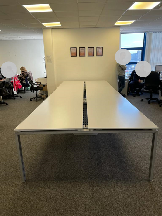 Herman Miller 6 Seater Office Bench/Pod Desks/Tables 160cm W= 480cm H= 73cm