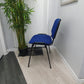 Blue office stacking black frame reception four leg meeting classroom conference chairs