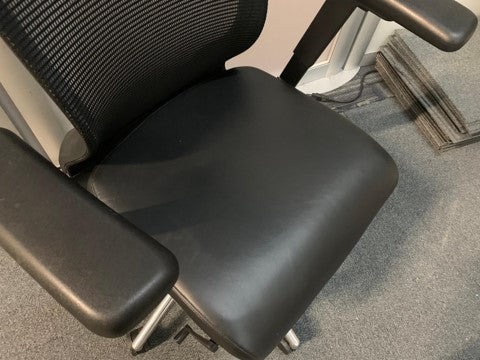 Leather seat base of office executive chair