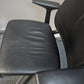 Base seat of black leather chair