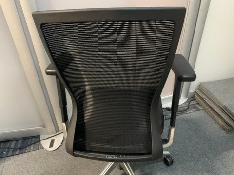 Mesh back of office leather and mesh dual swivel chair