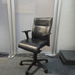 Leather executive office chair in black 