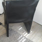 Enrico Pellizzoni Black leather modern arm chair