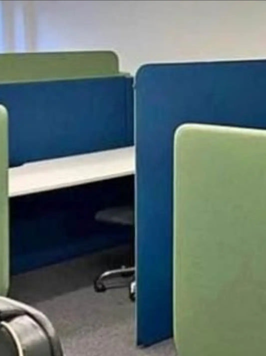 Rectangular Workstation Pod Cubbi desk table Privacy office space DEN Booth