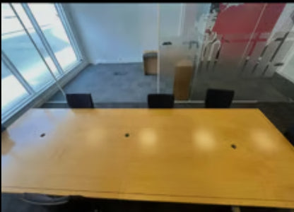 Used Extra Large Boardroom Office Table wood finish seats 18 plus 420cm x 140cm