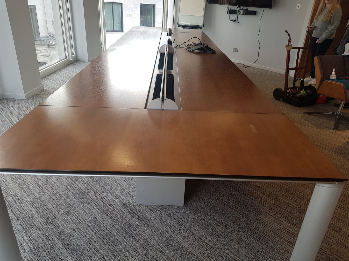 Bene Big Warm Walnut Boardroom Table