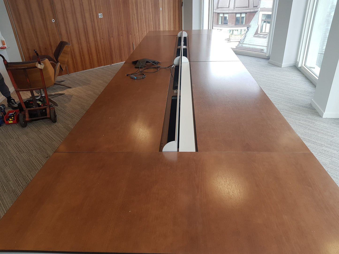 Bene Big Warm Walnut Boardroom Table