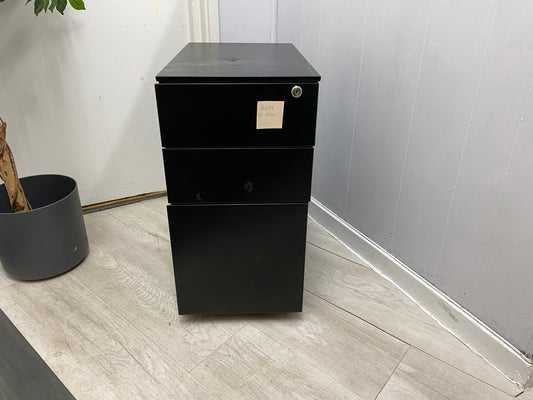 Slimline black Office under desk drawer (H 60cm W 30cm D 50cm)