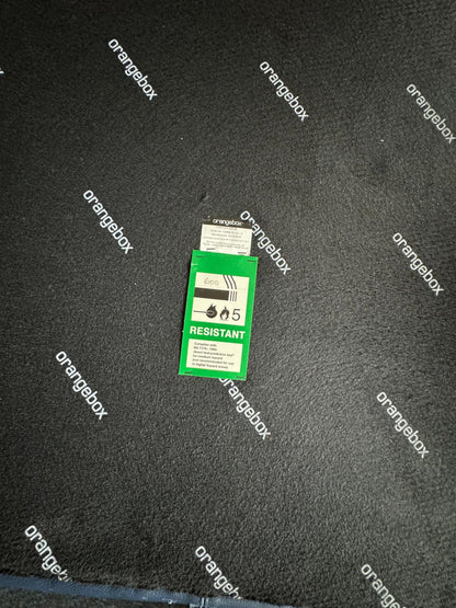 Twin matching set of Orangebox Cwtch navy blue and contrast grey leather sofas (160cm x 80cm)