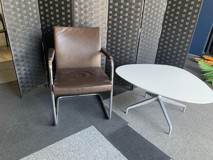 £99 each Quality Brown Leather Office Meeting Chair by Brunner | Conference and Boardroom Chairs