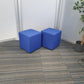 Blue Cube Reception Stool