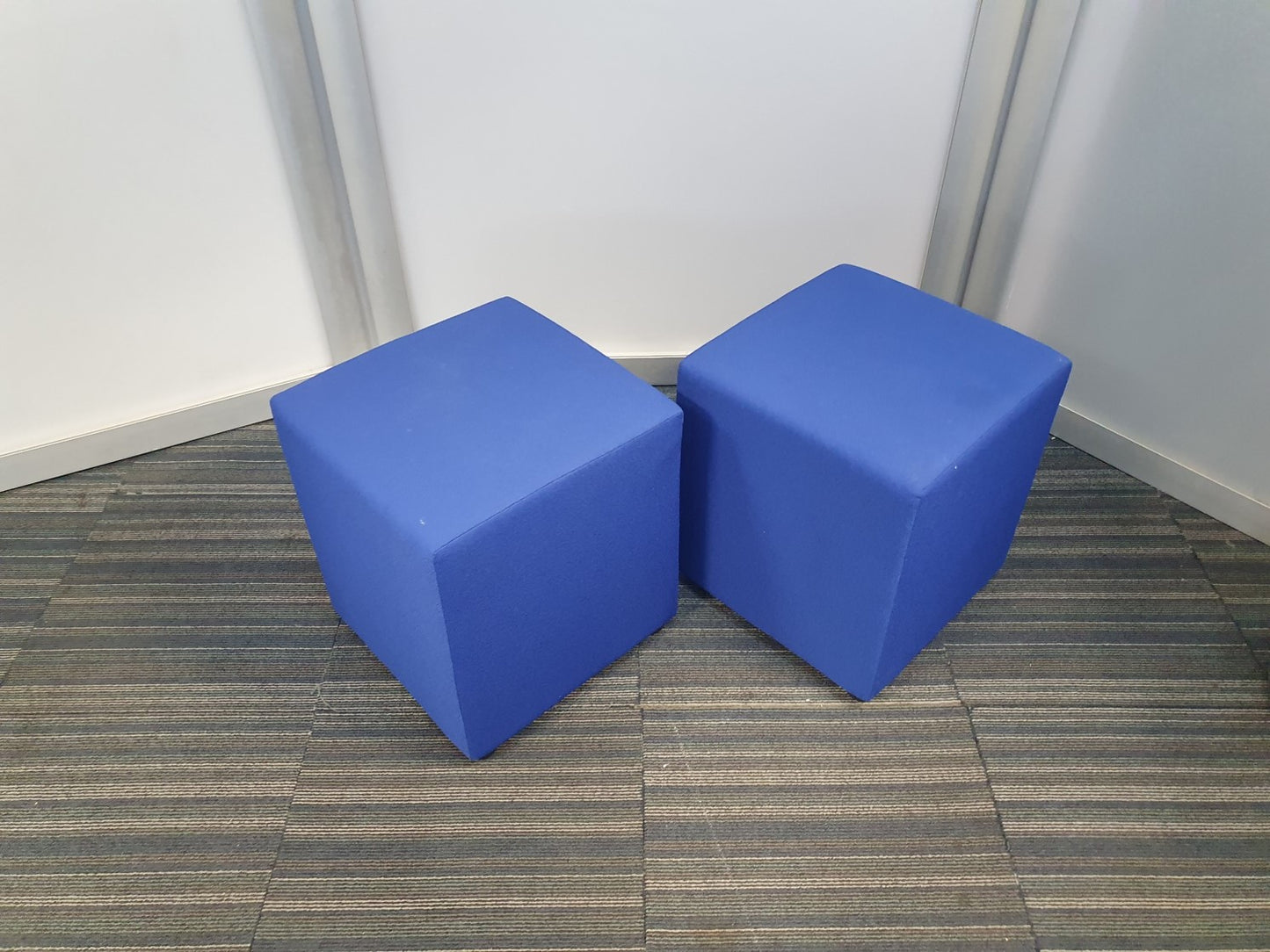 Blue Cube Reception Stool