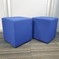 Blue Cube Reception Stool