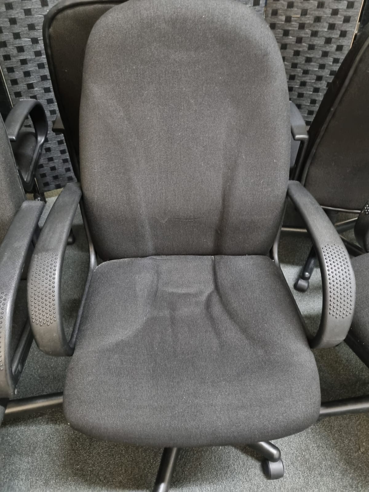 Used swivel chairs upholstered black