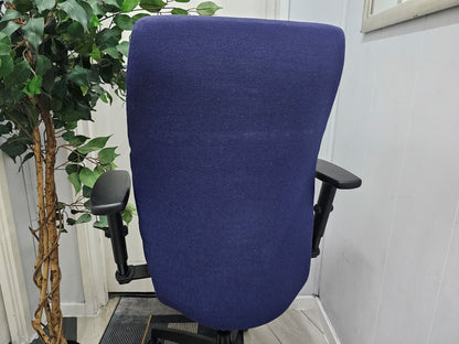 Purple Office High back Chair, Wheeled and Adjustable
