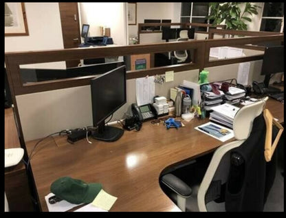 TABLETOP of brown corner L shape executive desk 180cm x 120cm x 73cm