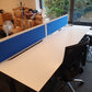 Techo Side by side 2 Pod Office Workstation Desks - 280cm x 80cm - White tabletops