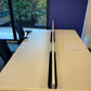 Techo Side by side 2 Pod Office Workstation Desks - 280cm x 80cm - White tabletops
