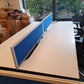 Techo Side by side 2 Pod Office Workstation Desks - 280cm x 80cm - White tabletops
