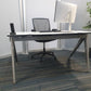 White Techo Desk with dell monitor and black task chair