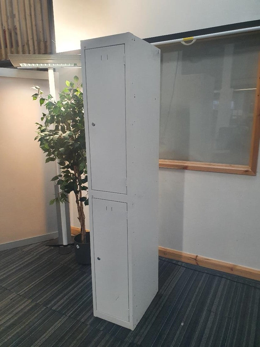 2 door grey office personal effects locker 