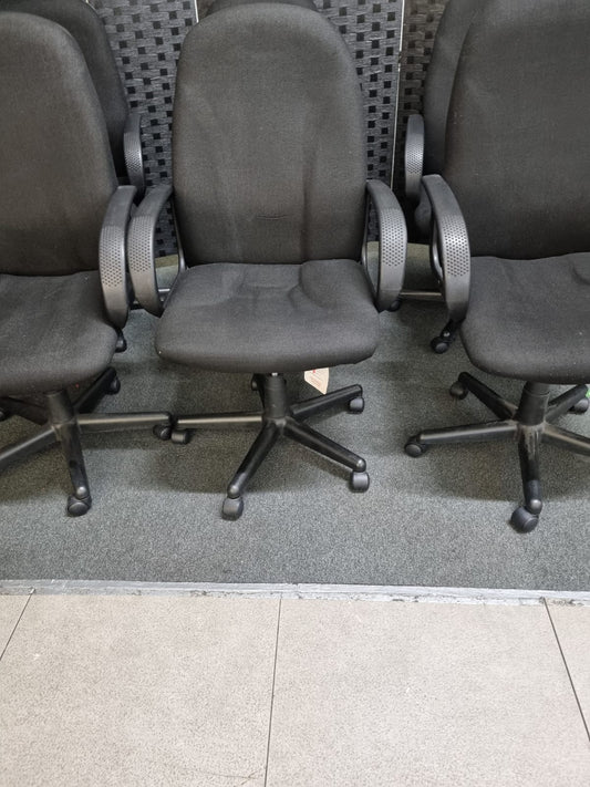 Used swivel chairs upholstered black