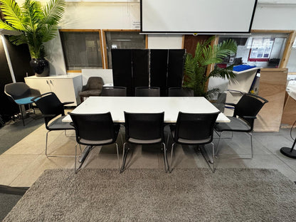 Used boardroom table 180cm x 100cm White Office