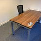 Secondhand Walnut Desk 160cm Metal Legs