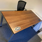 Secondhand Walnut Desk 160cm Metal Legs
