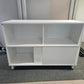 Sliding Door Sideboard Cupboard White Office Credenza