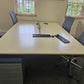 United 3 Person Office Bench Desk - 240cm x 160cm - Call Center Hot Desking in White